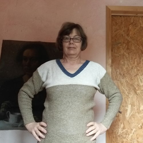 GENEVIEVE, um suéter em ponto meia ao contrário para mulheres