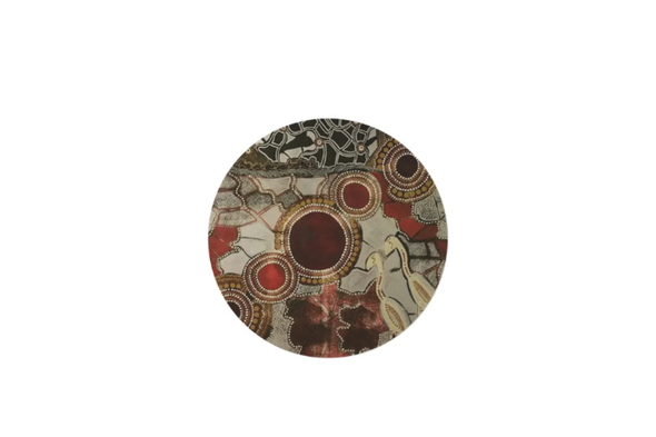 Artistic Round Rug, Boho Floor Decor, 60x60