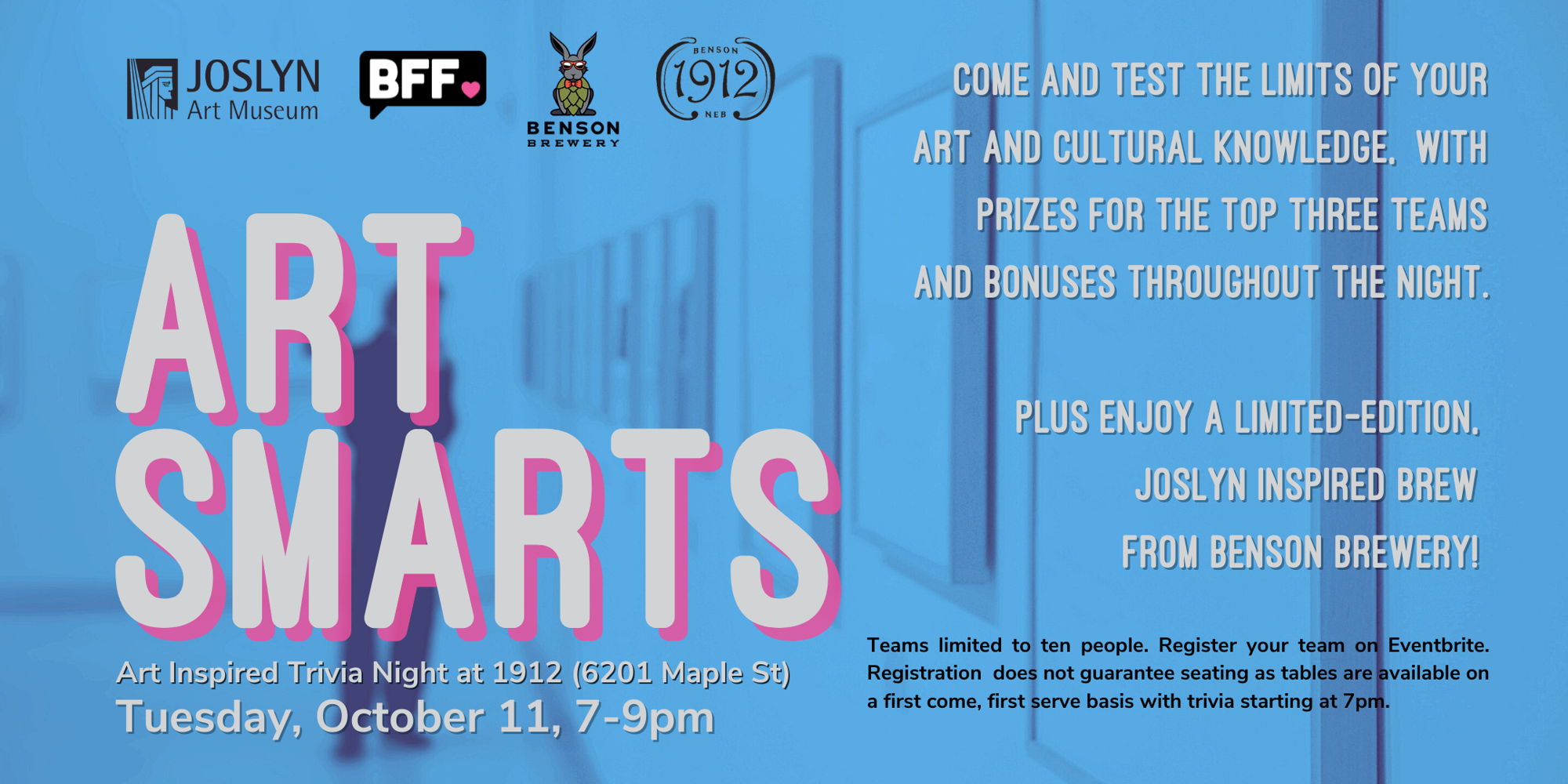 ART SMARTS: an art inspired trivia night! promotional image