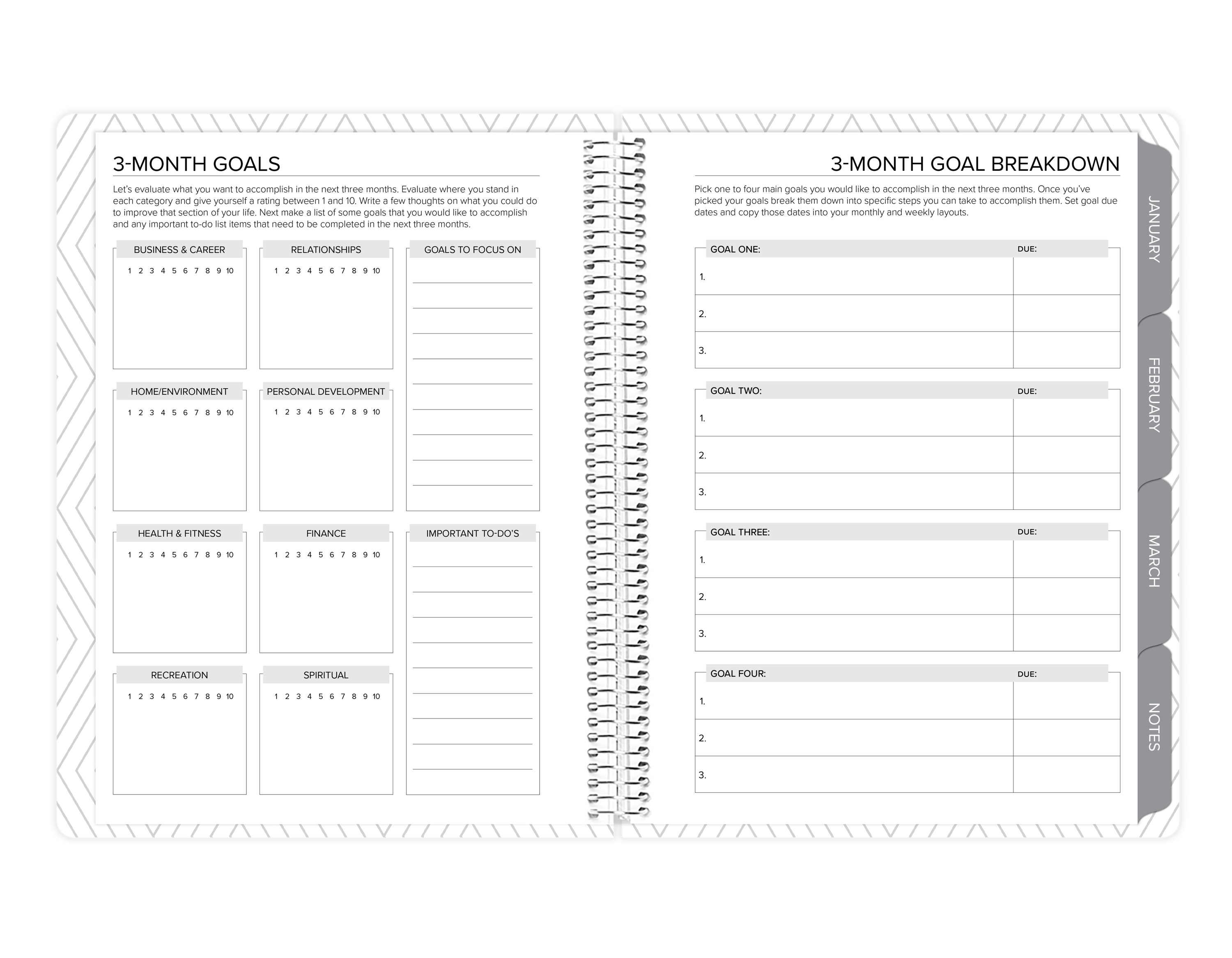amplify planner goal setting pages
