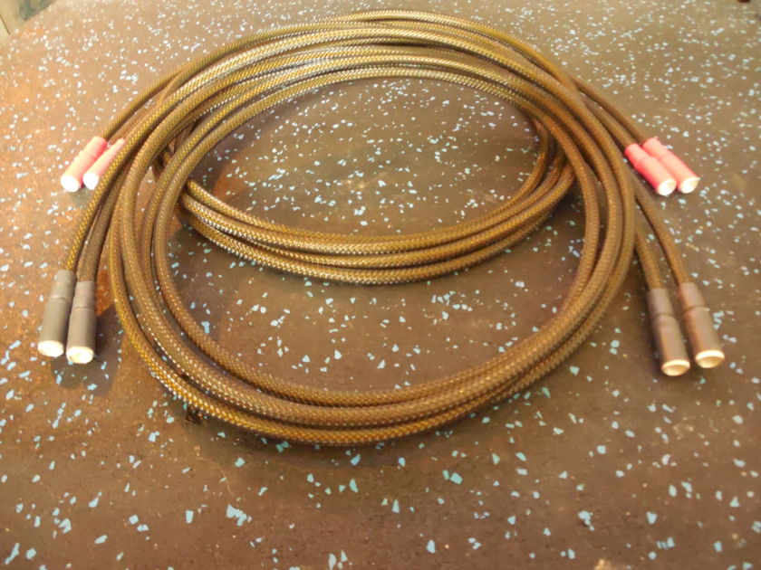 SILVER SPEAKER CABLES  LYRE 2 Meter Convertible Speaker Cable System
