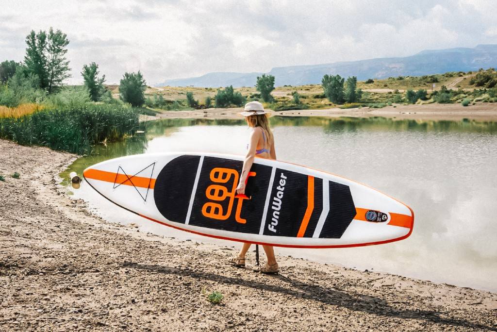 Blow up stand up paddle board in Canada