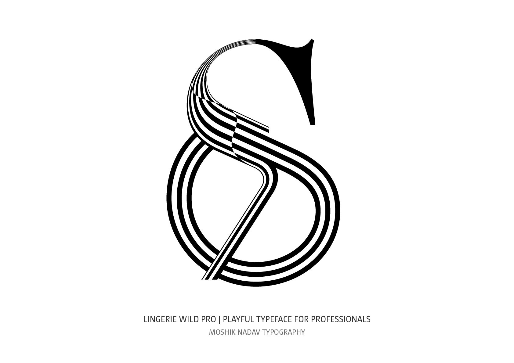 Playful ampersand designed by Moshik Nadav Fashion Typography based in New York City