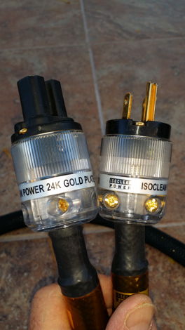 Isoclean power cord 24 K gold plated plugs
