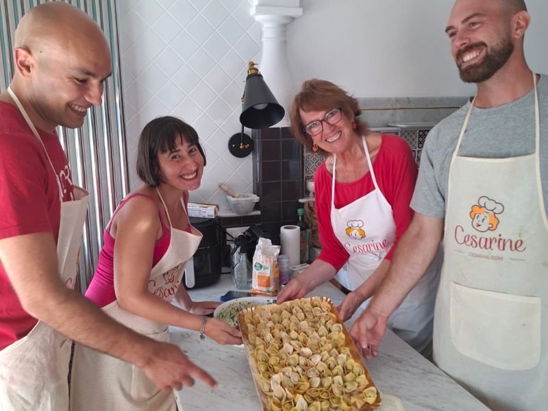 Cooking Classes Sant'Andrea di Rovereto: Sea views amidst handmade pansoti and fried anchovies