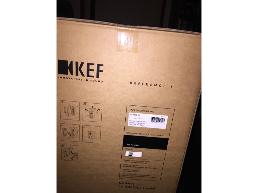 KEF  Reference 1 Gloss Black. Original Owner. Unopened,  NEW IN BOX.