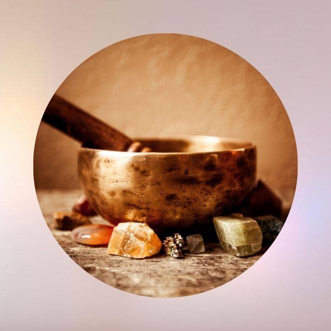 Objets de bien-être Hokee Minéraux, bol tibétain et pierres naturelles pour la relaxation et l’harmonisation énergétique