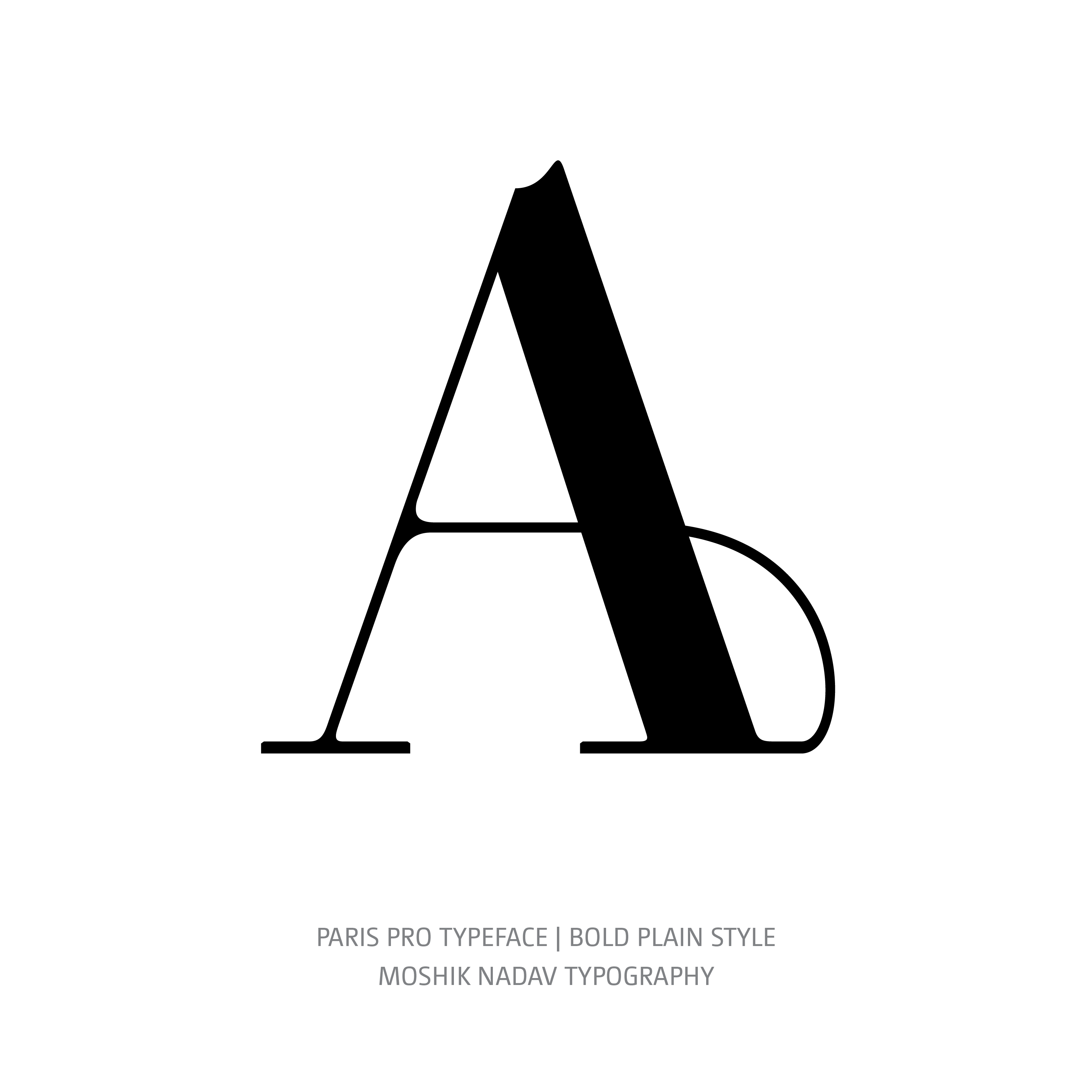 Paris Pro Typeface Bold alt A