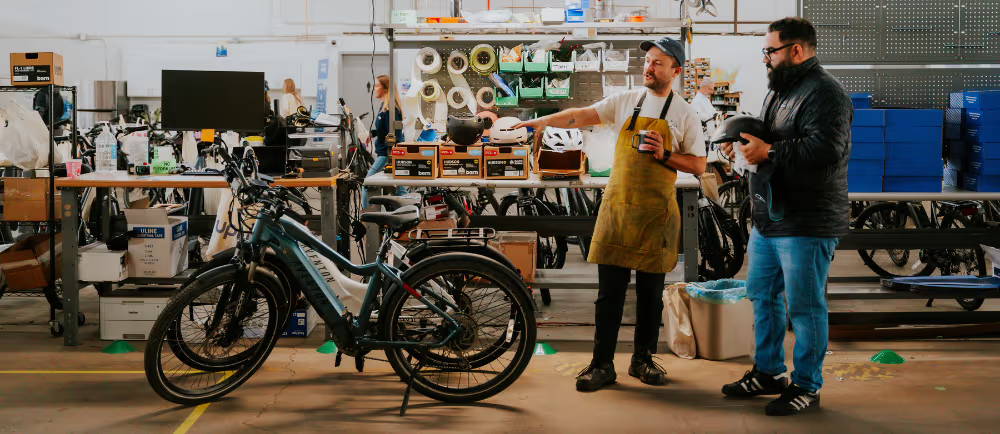 Upwway mechanic and customer at UpCenter New York