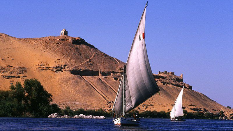 Feluccas on the Nile, Egypt 