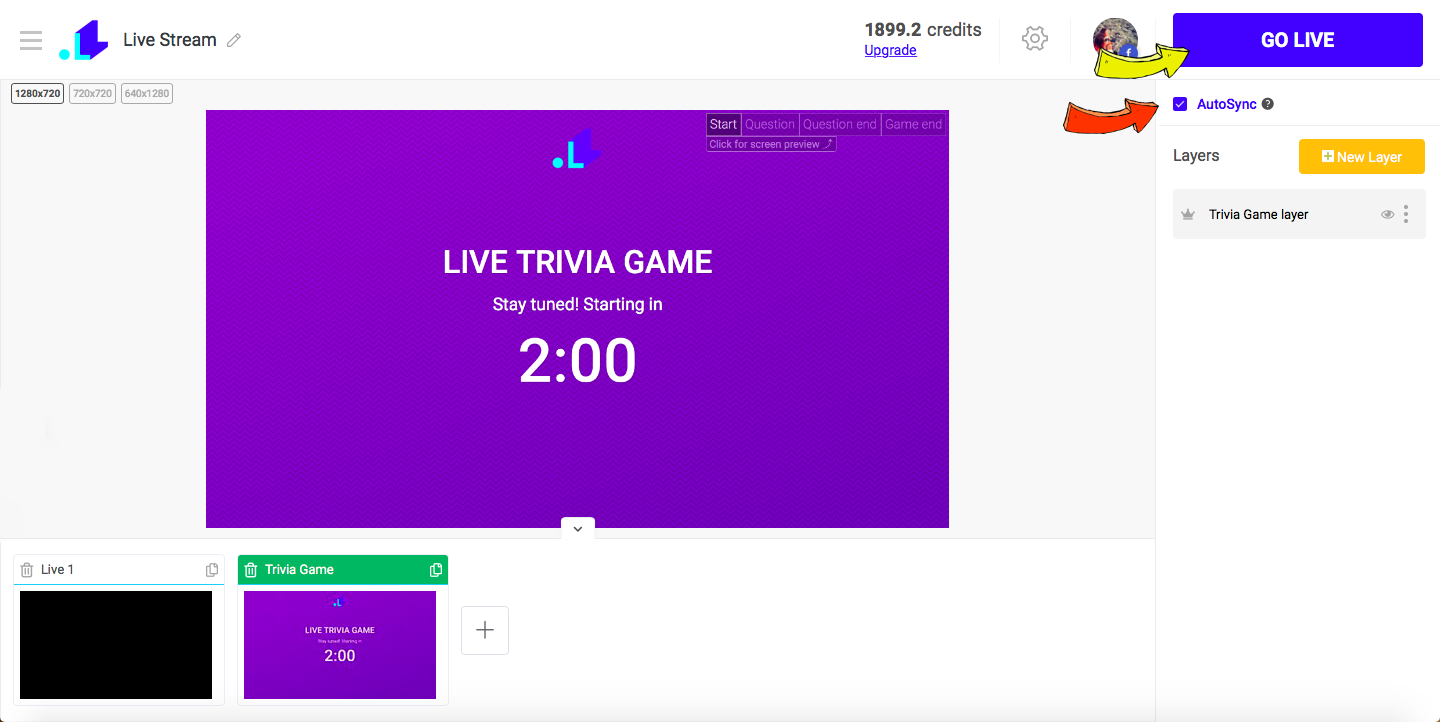 Trivia game go live