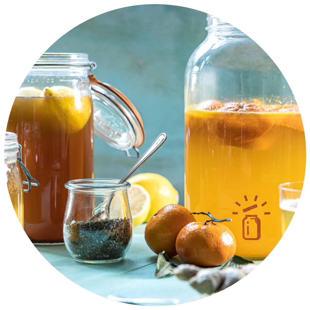A jars of kombucha as a source of Probiotics in the best probiotics in singapore