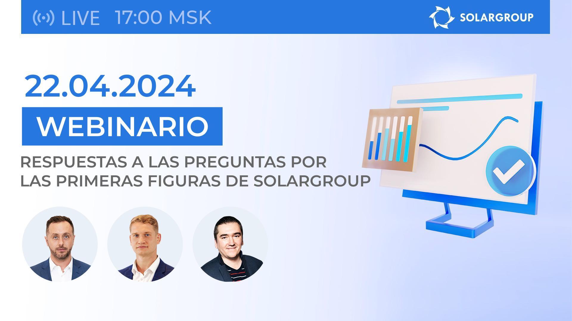 Noticias y resultados del proyecto: transmisión en vivo con la dirección de SOLARGROUP