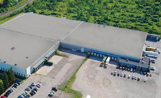 Birds eye view of factory