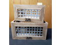 Set of 2 Wood and Metal Crates 