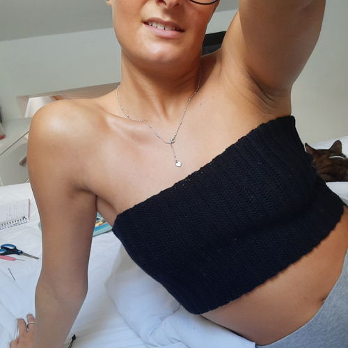 Haakpatroon: Trekkoordje bandeau
