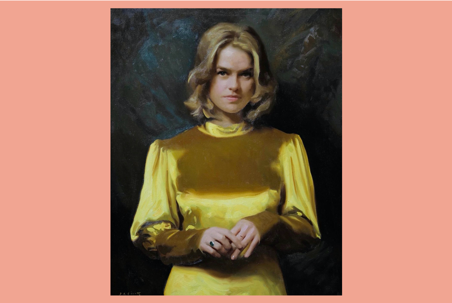 Jamie Coreth's portrait painting of actress Alice Eve