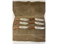 Six Species 8.25 Wild Turkey Knives with Tan Canvas Holder
