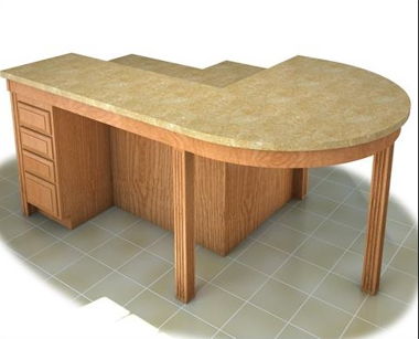 ISLAND H: 59″X96″ ISLAND WITH OVERHANG ISLAND H: 59″X96″ ISLAND WITH OVERHANG