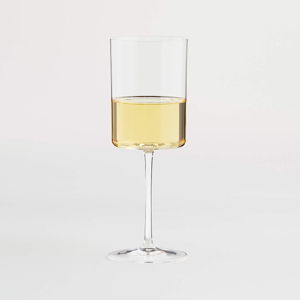 Edge Square White Wine Glass | Crate & Barrel