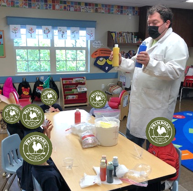 mad science visiting primrose school of willow glen for an in-school field trip