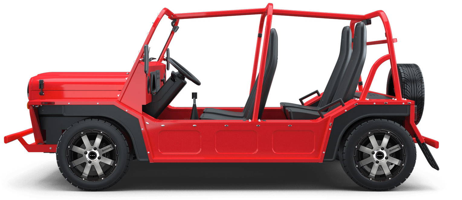 MOKE Electric Vehicles + HD Golf Wheels 8-Point Custom Wheel & Tire Packages for Watermelon Red 14 inch with Tire