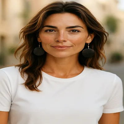 African Shape Wood Earrings