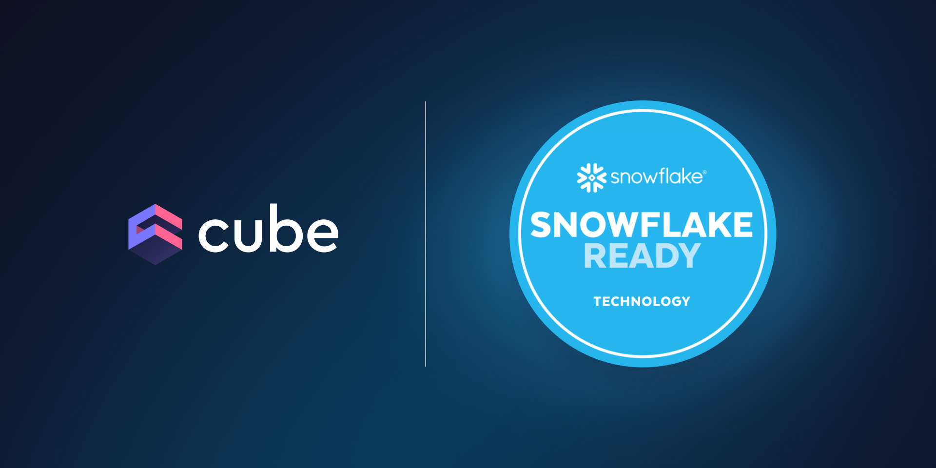 Cover of the 'Cube Achieves Snowflake Ready Technology Validation' blog post