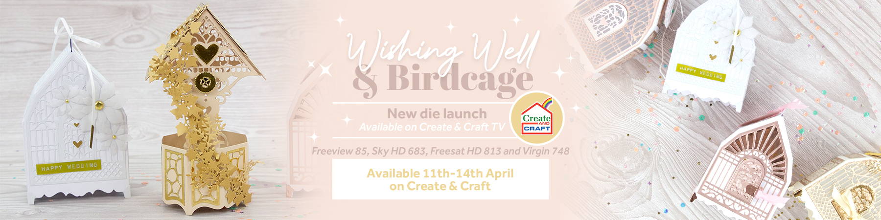 Domed Card & Gift Box Collection, exclusive die launch on Create and Craft TV. 14th to the 18th of February 2022.