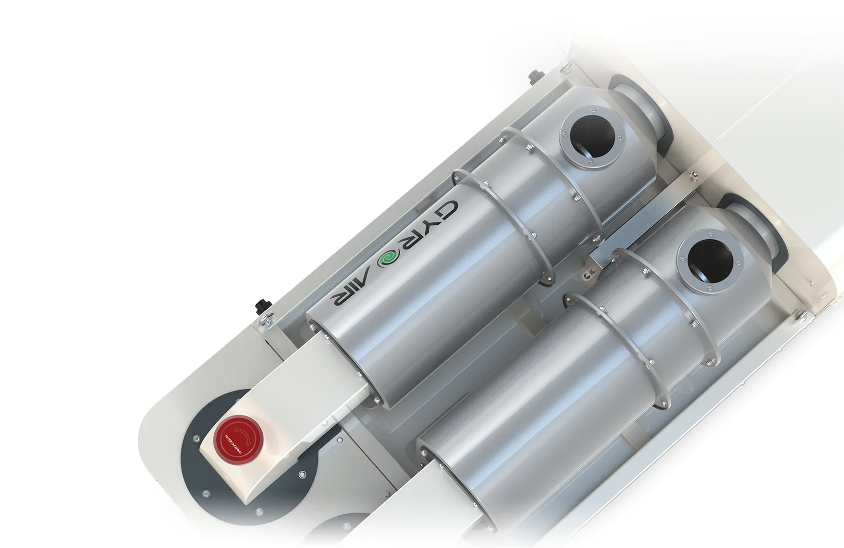 GYRO AIR G-700 Dust Processor for dust collection and extraction spins up to 4000 RPM with centrifugal force that is over 100 times gravity for dust separation into internal dust bins