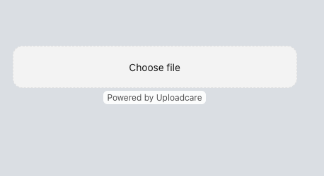 Uploadcare File Uploader in drop area mode