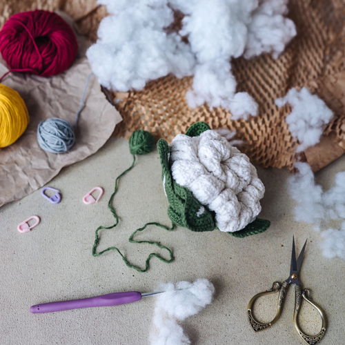 Bloemkool Haakpatroon - Montessori Baby Speelgoed Haakpatroon Voedsel Haakpatroon Speelvoedsel Amigurumi Patroon Speelvoedsel Speelgoed Amigurumi Haakpatroon