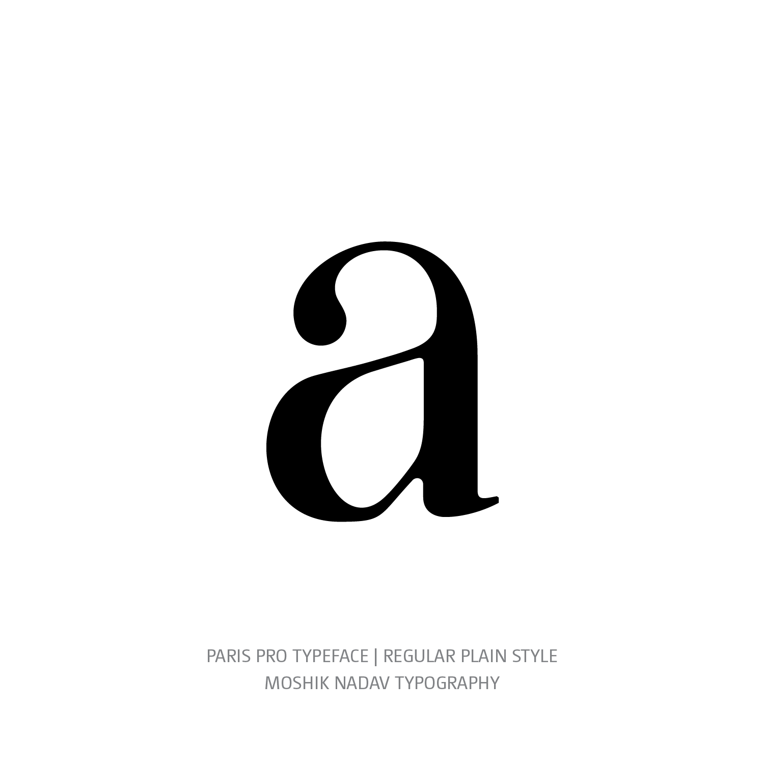 Paris Pro Typeface Regular Plain a
