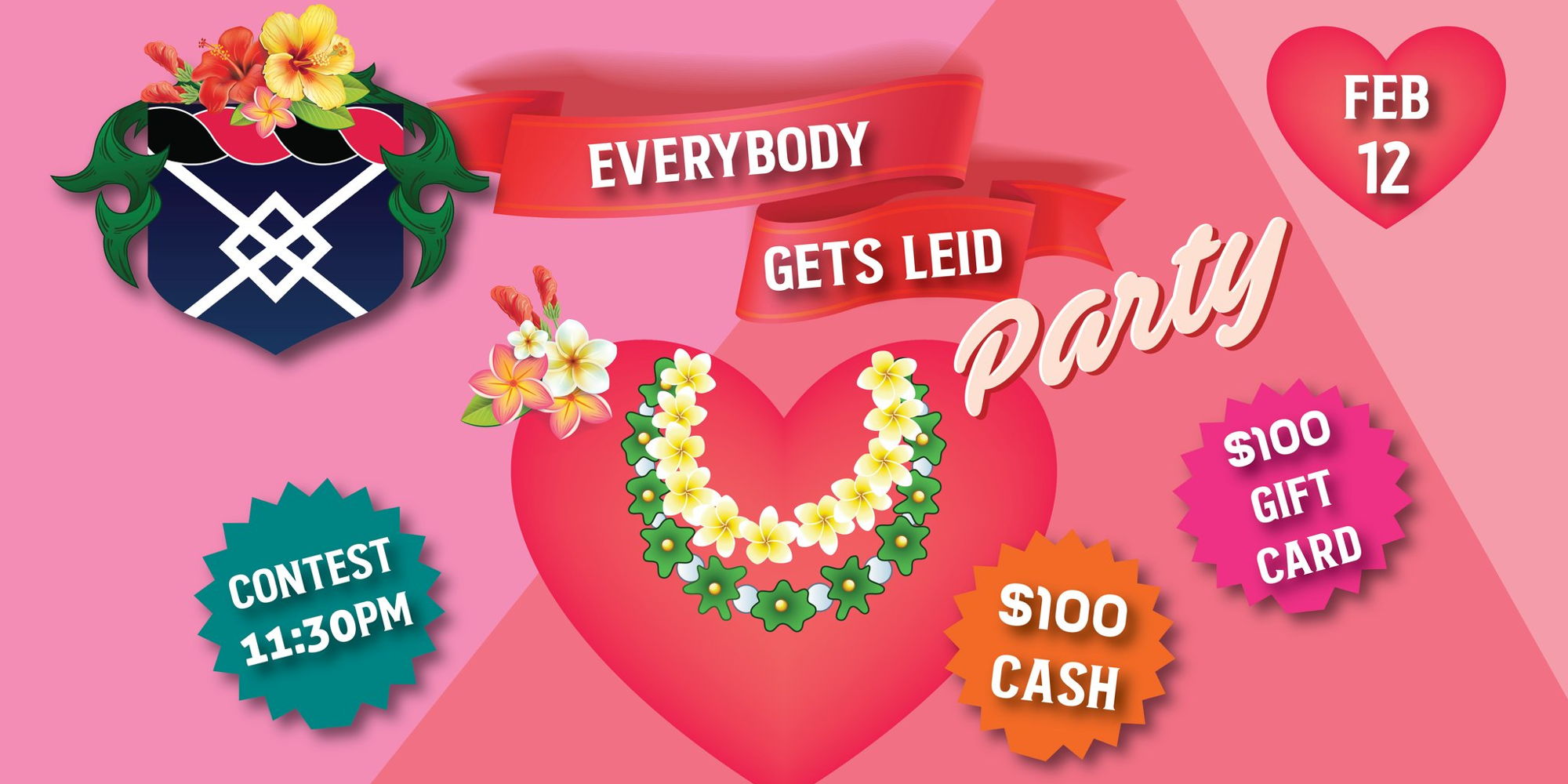Everybody Gets Leid Valentine’s Day Party! promotional image