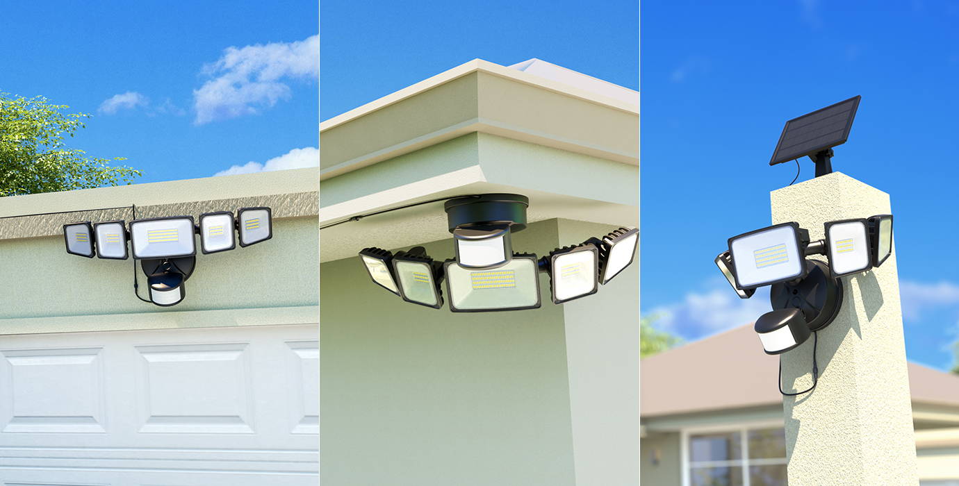 Onforu LED Solar Motion Lights Outdoor Installation