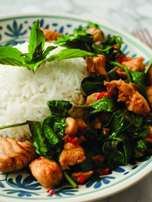 Stir-fry chicken with sweet basil – Gai Pad Horapa Recipe