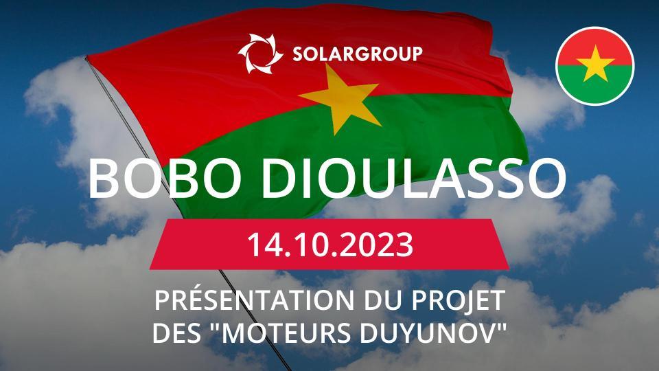 Présentation de projet des Moteurs Duyunov à Bobo dioulasso au BURKINA FASO