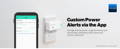 Get custom power alerts via the app for your smart energy plug and receive app notifications when abnormal activity is detected.