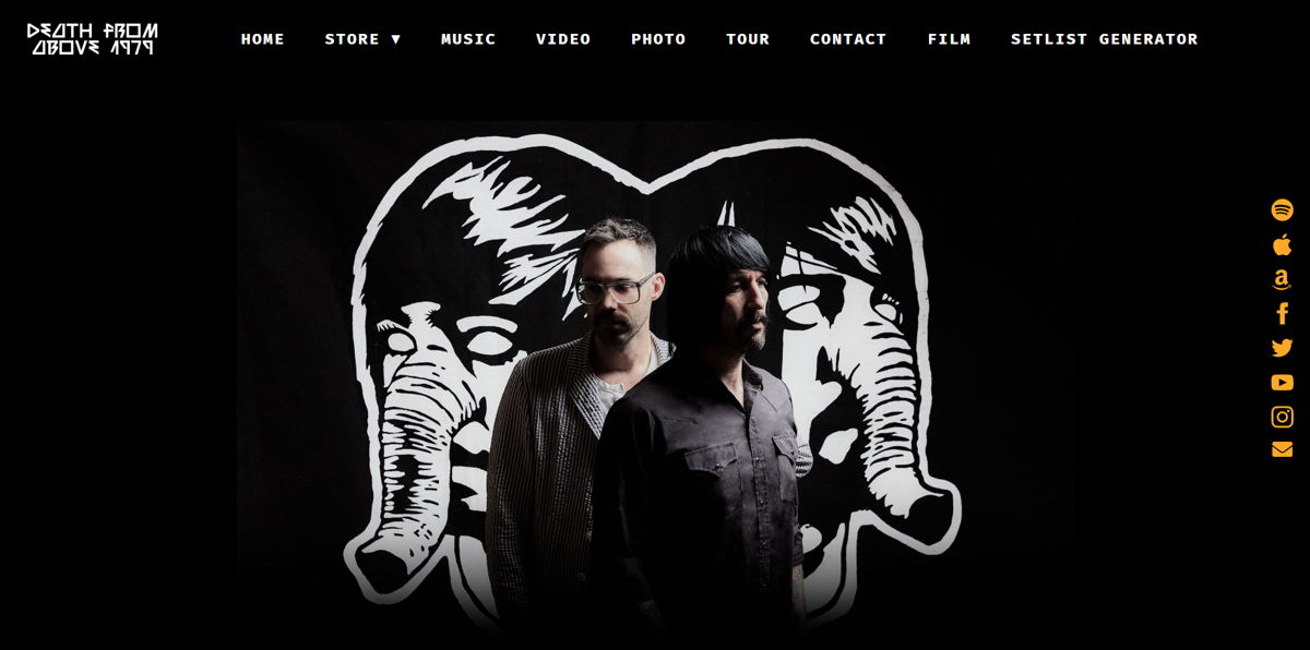 Screenshot of Death From Above 1979, from the band websites collection.