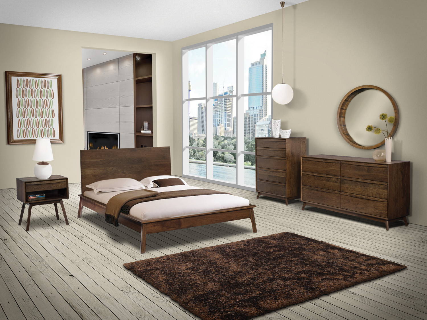 Image of fully customizable Cambridge Bedroom Set through Harvest Home Interiors Amish Solid Wood Furniture