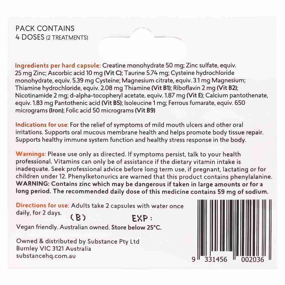 Biorevive Mouthulcer  Mouth Ulcer Relief  8 Capsules - Image 3