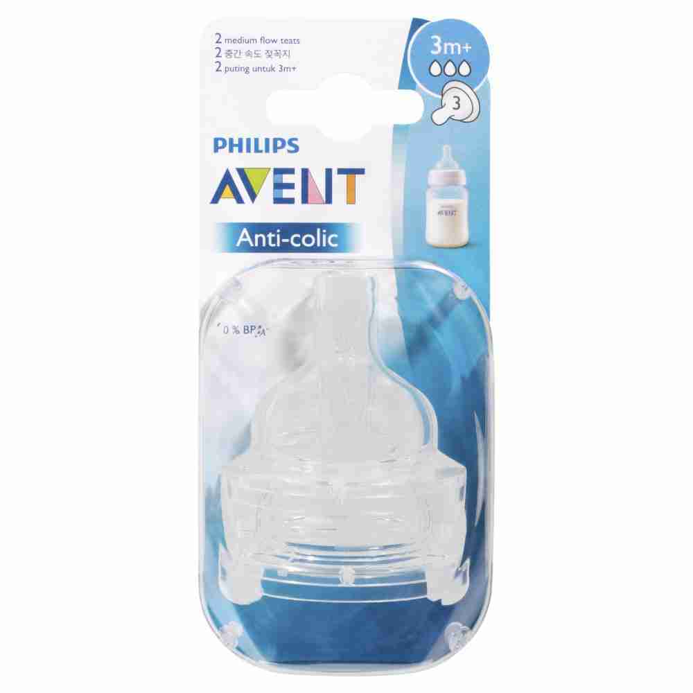 Avent Anti-Colic Medium Flow Teats 2 Pack