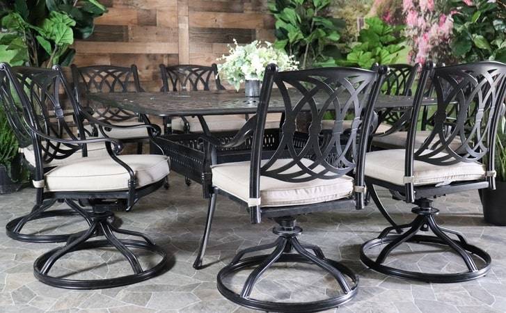 Glen Lake Home and Patio Chelsea Dining Aluminum Outdoor Patio Furniture