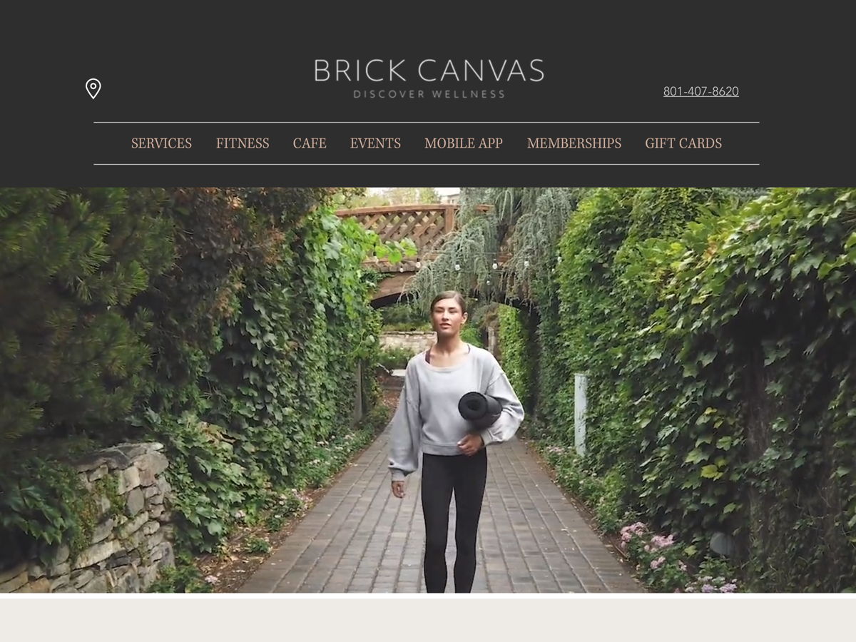 Screenshot of Brick Canvas, from the wix websites collection.