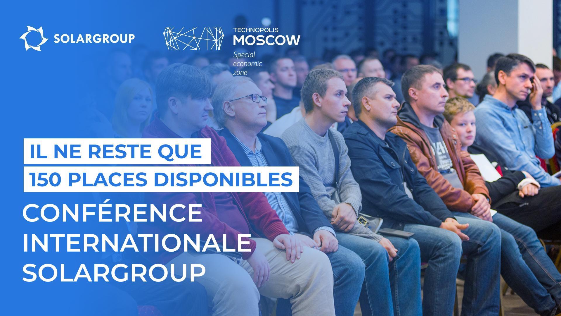 Il ne reste que 150 places disponibles pour la conférence SOLARGROUP