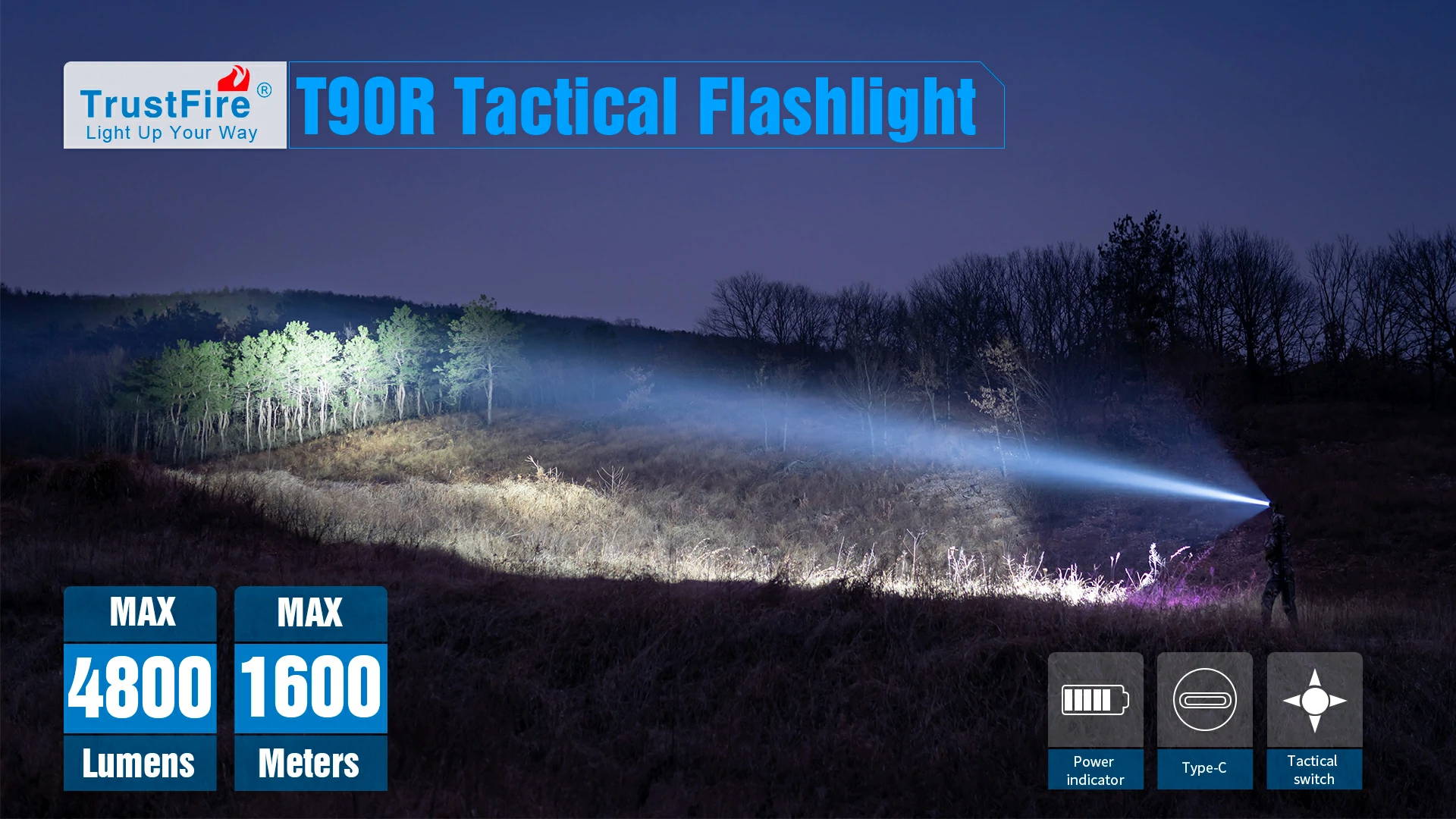 TrustFire T90R Tactical Flashlight