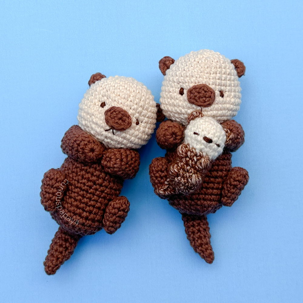 Sea Otter Family Crochet Pattern