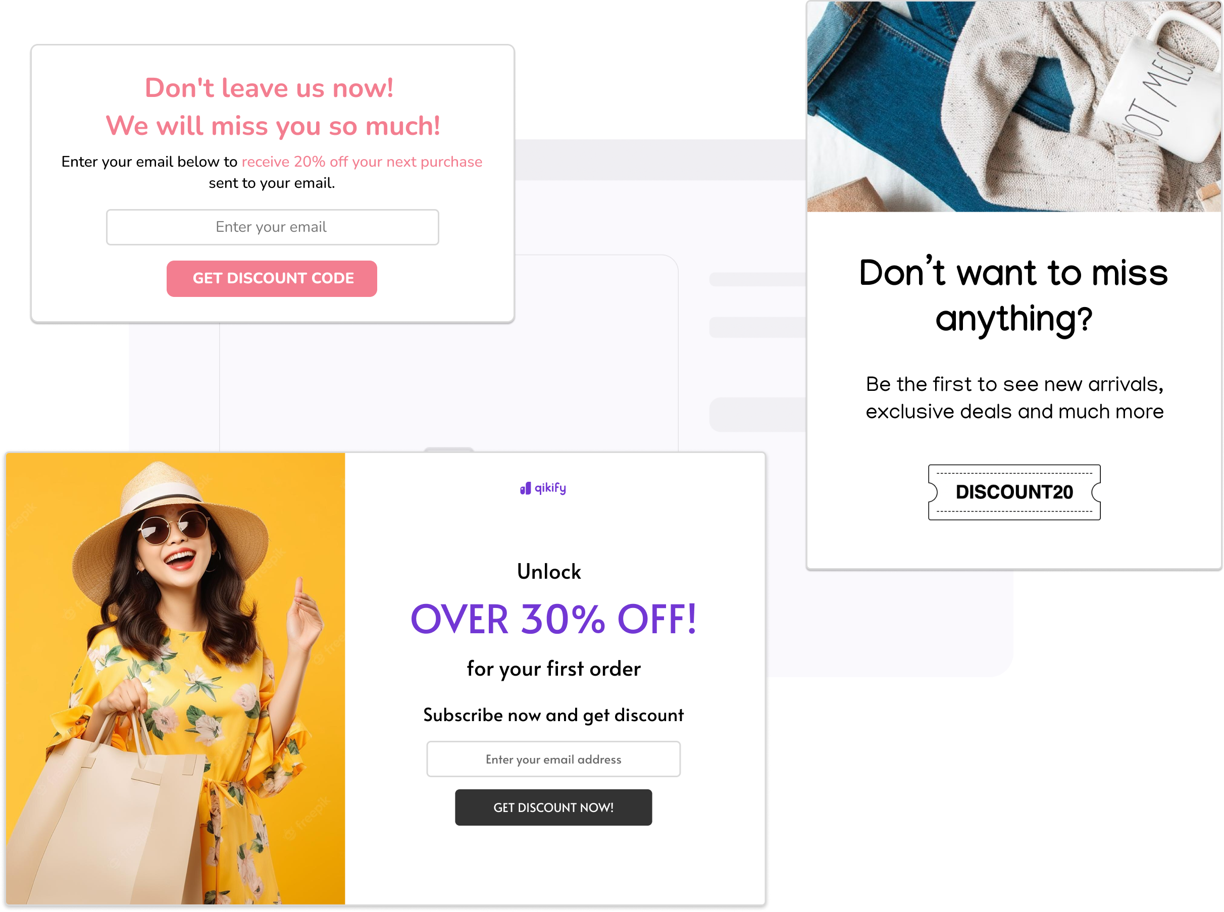 emails and newsletter popups for shopify