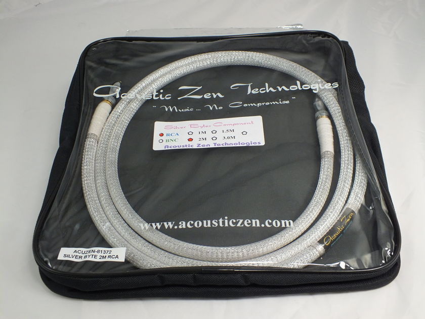 ACOUSTIC ZEN Silver Bytes Digital Cable (2M - RCA); Display Demo; 50% Off;  packed by AZ in Original Manufacturer’s Packaging