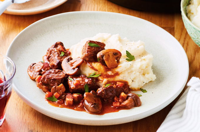 Boeuf bourguignon à l’autocuiseur